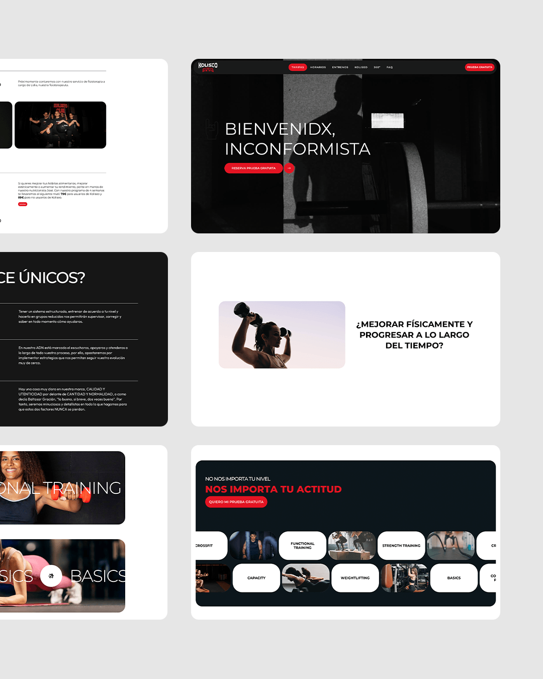 diseño web gimnasio