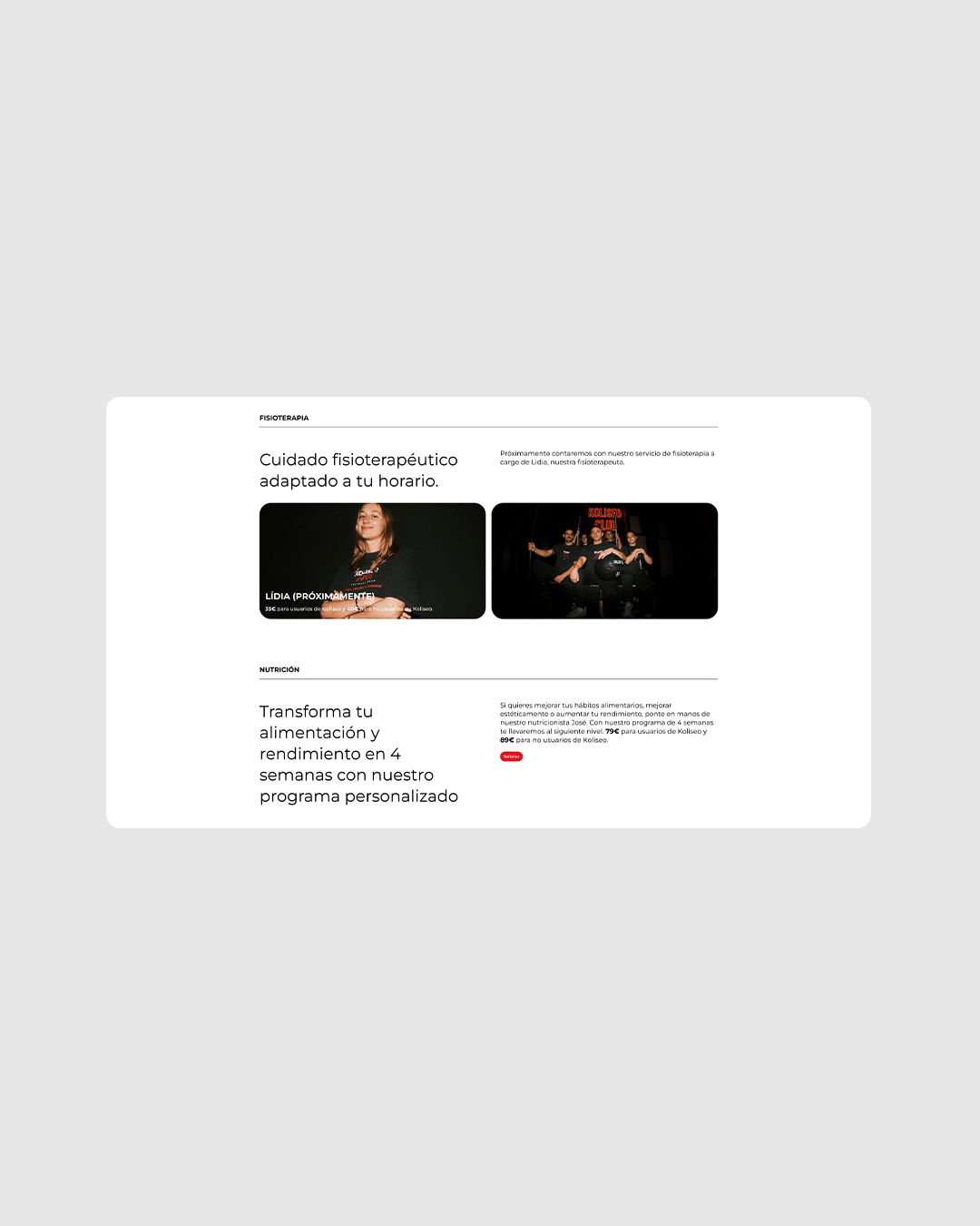 diseño web gimnasio